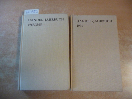 Prof. Dr. Walther Siegmund-Schultze  Händel-Jahrbuch 13./14. Jahrgang 1967/86 + 17. Jahrgang 1971 (2 BÜCHER) 