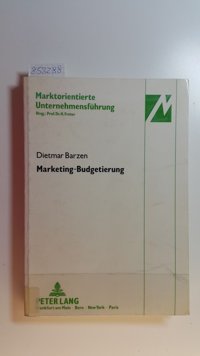 Barzen, Dietmar  Marketing-Budgetierung 