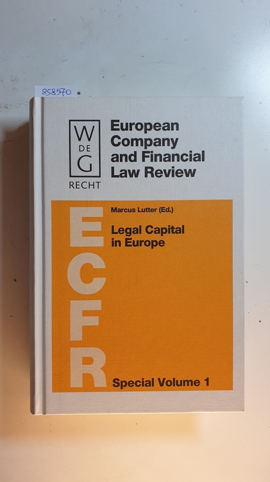Lutter, Marcus [Hrsg.]  Legal capital in Europe 
