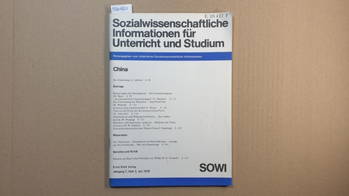   Sowi - Sozialwissenschaftliche Informationen für Unterricht und Studium - 7. Jahrgang Heft 4 Oktober 1978 