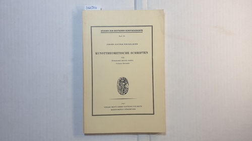 Winckelmann, Johann Joachim  Kunsttheoretische Schriften, Teil: 8., Monumenti antichi inediti / Vol. 2 