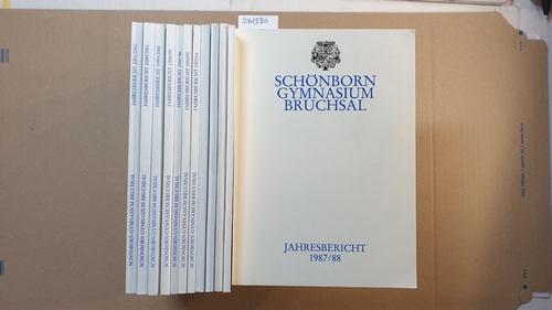 Verein der Freunde des Schönborn-Gymnasiums Bruchsal e. V. [Hrsg. ]  Schönborn-Gymnasium Bruchsal, Jahresbericht (12 BÜCHER); 1987/88, bis 2001/2002; 1997/98 fehlt; 