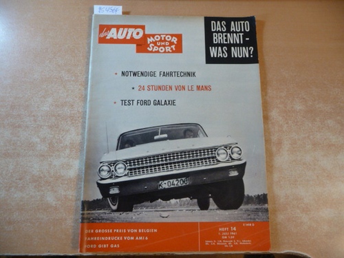 (Hrsg.) Pietsch, Paul  DAS AUTO, MOTOR UND SPORT. Heft 14/1. Juli 1961 
