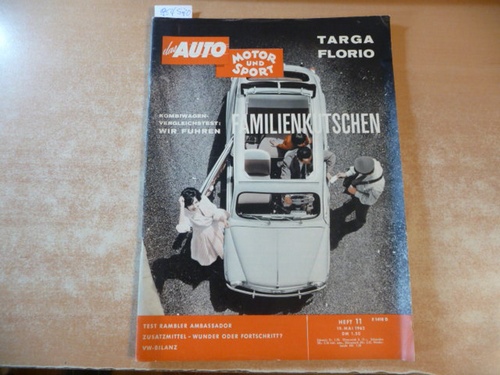 (Hrsg.) Pietsch, Paul  DAS AUTO, MOTOR UND SPORT. Heft 11/19. Mai 1962 