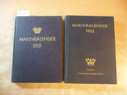 Föreningen Sveriges Flotta (Hrsg.)  Marinkalender 1959. Jahrgang 22. + Marinkalender 1965. Jahrgang 28. (2 BÜCHER) 