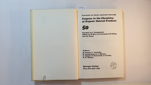 Diverse  Fortschritte der Chemie organischer Naturstoffe Teil: Vol. 50.(Progress in the Chemistry of Organic Natural Products) 