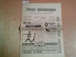 Diverse  La Clinique Ophtalmologique: Journal International de Clinique et de Therapeutique Oculares, 25 Avril 1905, 11. Annee, No. 8 