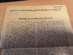 Dr. F.H. Zschacke  Rohstoffe zur Veredlung der Glasmasse (Sonderabdruck aus Nr.45, 1930, der Zeitschrift "Die Glashtte", Dresden-A.24) 