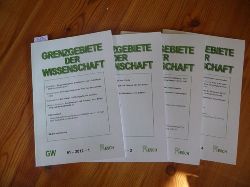 Resch, Andreas (Hrsg. / Red.); Kapferer Mag. Priska ; Kraschl, Domenikus (Red.)  Grenzgebiete der Wissenschaft 61. Jahrgang. 2012 - 4 Broschren komplett 