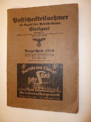 Diverse  Postscheckteilnehmer im Bezirk des Postscheckamtes Stuttgart Verzeichnis 1940 