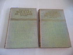 Jules Verne  Bourses de voyage. Illustrations de Henri Faivre - 1ER PARTIE + 2EME PARTIE - COLLECTION BIBLIOTHEQUE VERTE (2 BCHER) 