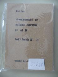 Piper, Oskar  Lokomotivverzeichnis der Deutschen Reichsbahn DB und DR - Band 3: Baureihe 38.10 - 39.10 