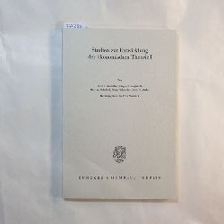 Neumark, Fritz [Hrsg.]  Studien zur Entwicklung der konomischen Theorie I (Schriften des Vereins fr Socialpolitik. Neue Folge; SVS 115/I) 