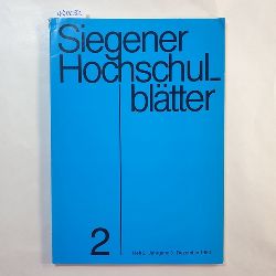 Diverse  Siegener Hochschulbltter. (H. 2, Jg. 3/1980) 
