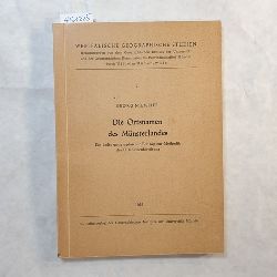 Niemeier, Georg  Die Ortsnamen des Mnsterlandes : Ein kulturgeograph. Beitr. zur Methodik d. Ortsnamenforschung 