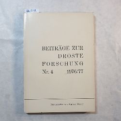 Woesler, Winfried (Hrsg)  Beitrge zur Droste-Forschung Nr. 4, 1976/1977 