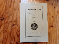 Geschichtsverein fr Waldeck und Pyrmont (Hrsg.) - Freiherr v. Habeln, u.a. (Schriftleitung)  Geschichtsbltter fr Waldeck und Pyrmont. 1. Band 