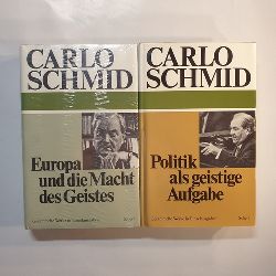 Schmid, Carlo  Gesammelte Werke in Einzelausgaben / Carlo Schmid; Bd. 1  Politik als geistige Aufgabe + Europa und die Macht des Geistes. (2 BNDE) 
