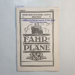 Diverse  Norddeutscher Lloyd Bremen. Fahrplne fr den Personenverkehr - August 1924. 