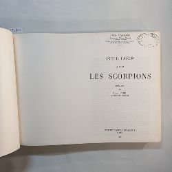 Max Vachon  tudes sur les scorpions. Das ist nur eine Kopie des Buches 