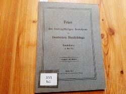 Diverse  Feier des fnfzigjhrigen Bestehens des Deutschen Handelstags, Heidelberg 13. Mai 1911 ; 