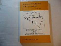 Cox, Heinrich Leonhard [Hrsg.]  Kulturgrenzen und nationale Identitt. (Rheinisches Jahrbuch fr Volkskunde Band. 30). 