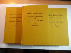 Ernst Huckenbeck  Hildener Konsistorialakten. Protokolle des Presbyteriums der reformierten Gemeinde Hilden Band I. (1670-1694) + Band II (1694-1710) Band III. (1712-1749) (3 BCHER) 