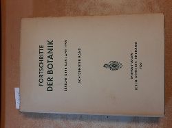 Erwin Bnning ; Otto Renner  Fortschritte der Botanik. 18. Band. Bericht ber das Jahr 1955 