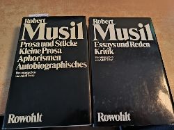 Robert Musil (Autor) Frise, Adolf (Hrsg.)  Gesammelte Werke 1. Prosa und Stcke, kleine Prosa, Aphorismen, Autobiographisches 2. Essays und Reden Kritik (2 BCHER) 