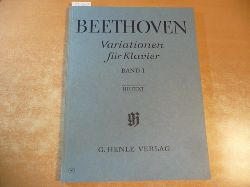 Beethoven, L. van  Variationen fur Klavier. Band I. - Urtext - (Hrsg.) von Mitarbeitern des Beethoven-Archivs durch Joseph Schmidt-Grg. Fingersatz von Walter Georgii (142) 