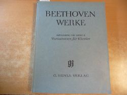 Beethoven, L. van  Beethoven Werke Abteilung VII, Bd. 5: Variationen fr Klavier. Joseph Schmidt-Grg (Hrsg.) 
