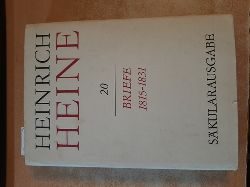 Fritz H. Eisner (Bearbeiter)  Heinrich Heine - Briefe 1815-1831, Skularausgabe. Band. 20 