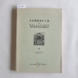 Blum, Hans (Herausgeber)  Jahrbuch des Klnischen Geschichtsvereins e. V. Band 63 - 1992 
