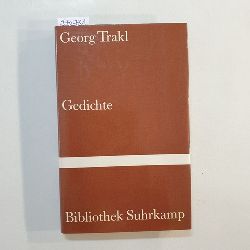 Trakl, Georg  Bibliothek Suhrkamp ; Bd. 420 : Gedichte 