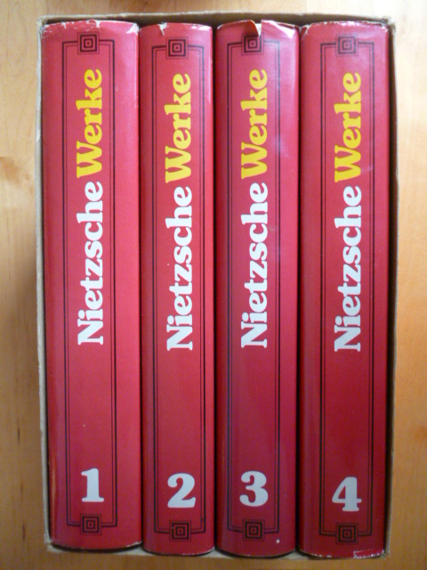 Nietzsche, Friedrich.  Werke in vier Bänden. Band 1 - 4. Herausgegeben und eingeleitet von Gerhard Stenzel. 
