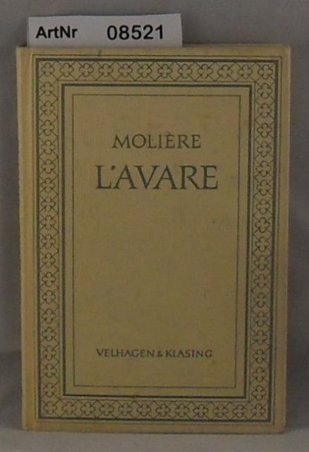 Molière  L'Avare - Comédie en cinq actes 