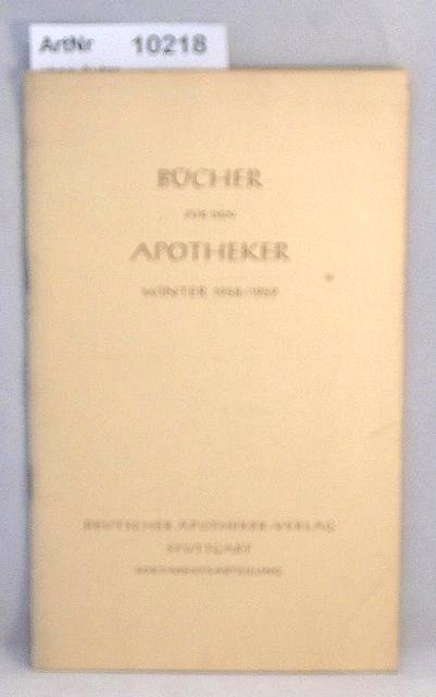 Ohne Autor  Bücher für den Apotheker. Winter 1958/1959 