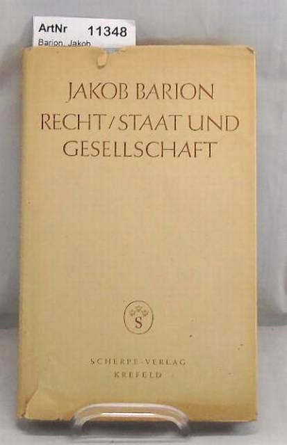 Barion, Jakob  Recht / Staat und Gesellschaft 