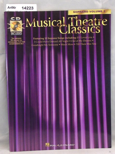 Cares, Martha / Rick Walters / Sue Malmberg  Musical Theatre Classics. Soprano Volume 2. Mit CD 