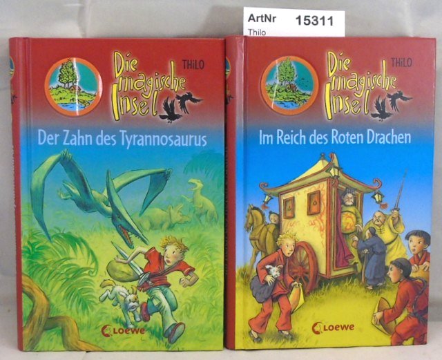Thilo  Die magische Insel - 2 Bücher (Roter Drache / Tyrannosaurus) 