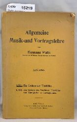Waltz, Hermann  Allgemeine Musik- und Vortragslehre 