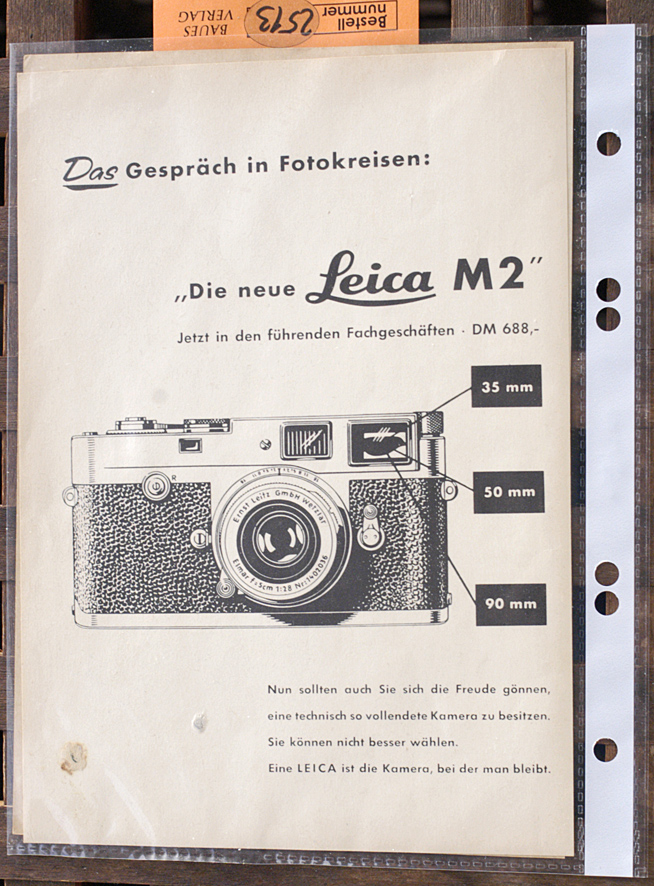   Leica M2 Werbung. (Anzeigen) 4x. 2x Hobby 10/11 1959. Spiegel 09/1959. Motorwelt ( 50er Jahre ) 