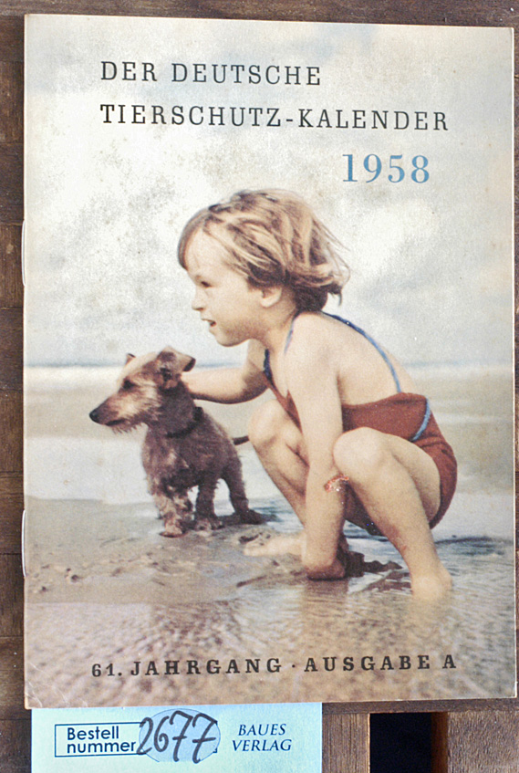 Krug, Helene.  Darß/Fischland. der Deutsche Tierschutz - Kalender 1958 