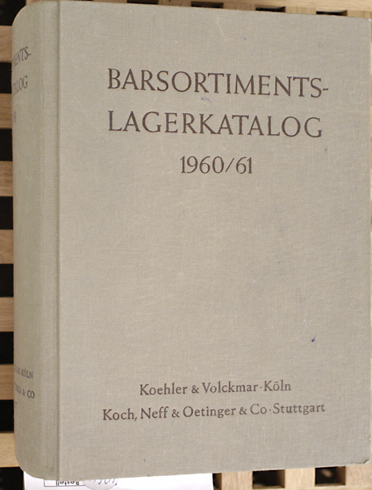 Koehler & Volckmar.  Barsortiments-Lagerkatalog 1960 / 61. 71. Band II, Konin-Zyw. ( Buchgroßhandlung ) 