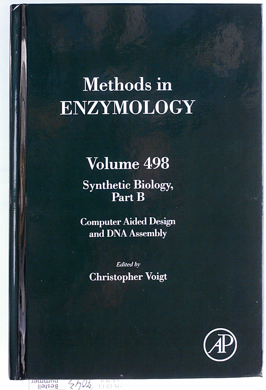 Voigt, Chris [Ed.] and John N. [Ed.] Abelson.  Methods in Enzymology. Synthetic Biology Part B. Volume 498. Methods in Enzymology. Computer Aided Design and DNA Assembly. Methods for Building and Programming Life 