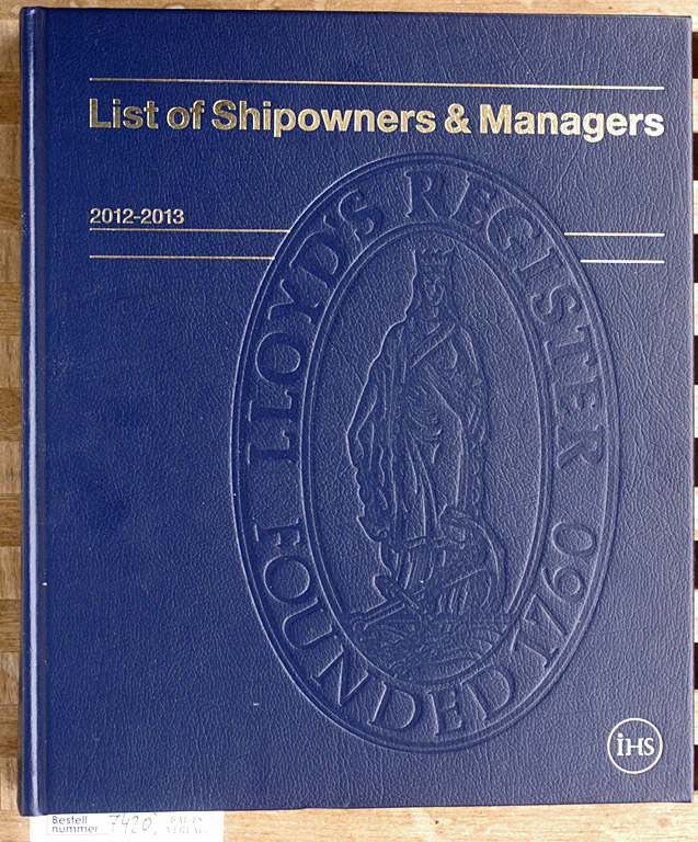   List of Shipowners & Managers 2012 - 2013 dpa Data Publishers Association 