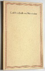Weizscker, Carl Friedrich von.  Vier Ansprachen. anlsslich der Verleihung des Friedenspreises des deutschen Buchhandels 1963. 