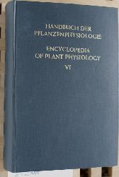 Ruhland, W. [Hrsg.].  Handbuch der Pflanzenphysiologie. Band VI ( 6 ). Encyclopedia of Plant Physiology. Vol. VI. 