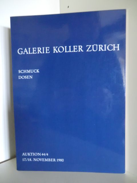 Sachbearbeiterteam  Galerie Koller Zürich. Auktion 44/4 17./18. November 1980 