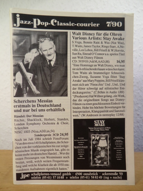 Jpc-Schallplatten-Versand GmbH  Jazz-Pop-Classic-Courier. Ausgabe 7 / 1990 